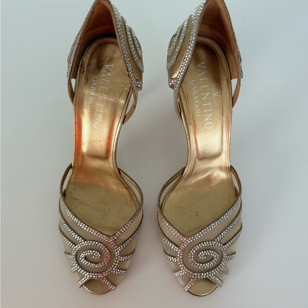 Valentino Garavani Gold and Silver Heels